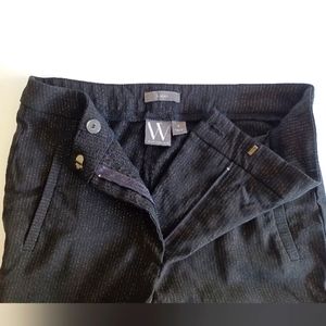 Worthington Slim Leg Black w/ Gold striped threading - size 4
